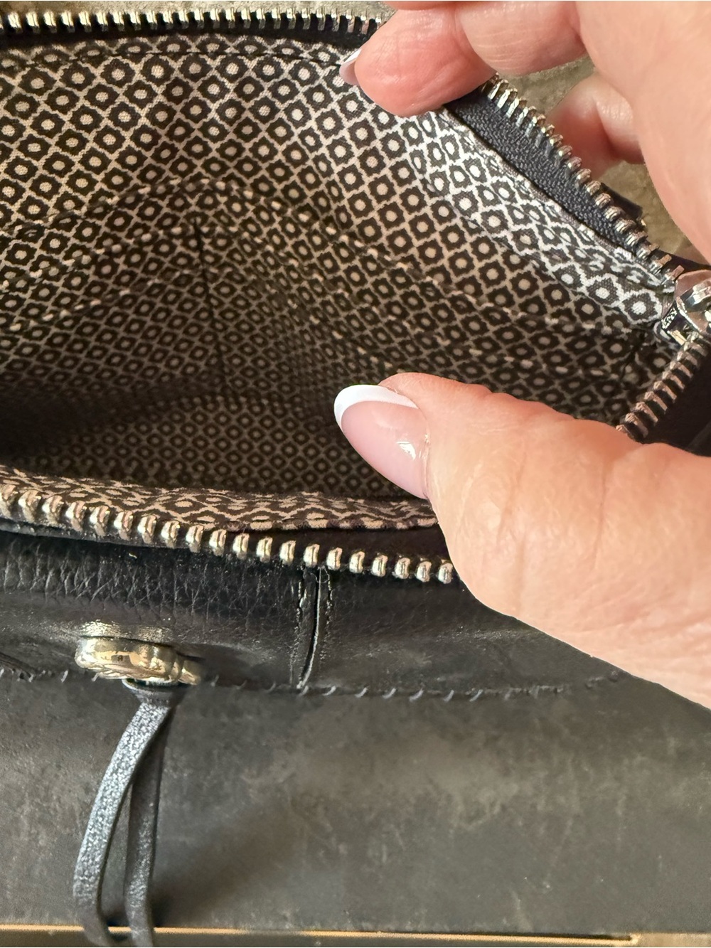 Brighton Black Leather Crossbody Bag with Decorative Knot Accent - Picture 2 of 6
